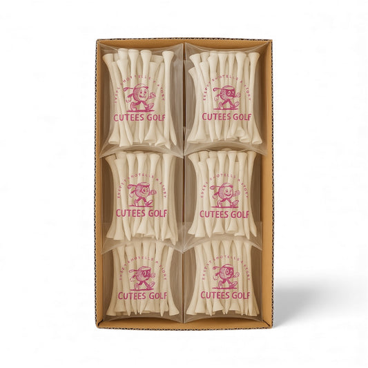 30x PACK OF 15 GOLF TEES - BIODEGRADABLE WOODEN TEES - 70MM